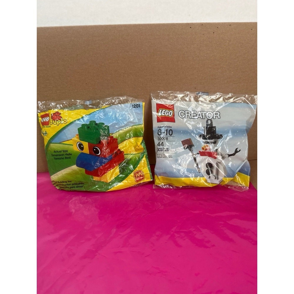 LEGO Lot 2 Polybags Sealed: Creator 30008 + Vintage Duplo 1201